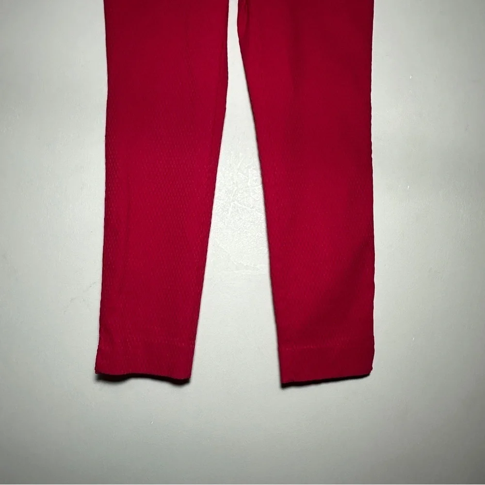 Chico’s Slimming Textured Comfort Stretch Pink Pull On Pants Size 1R (8R) Preppy